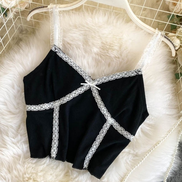 FIXED PRICE - Cute Black Cami Top ( Brand New)